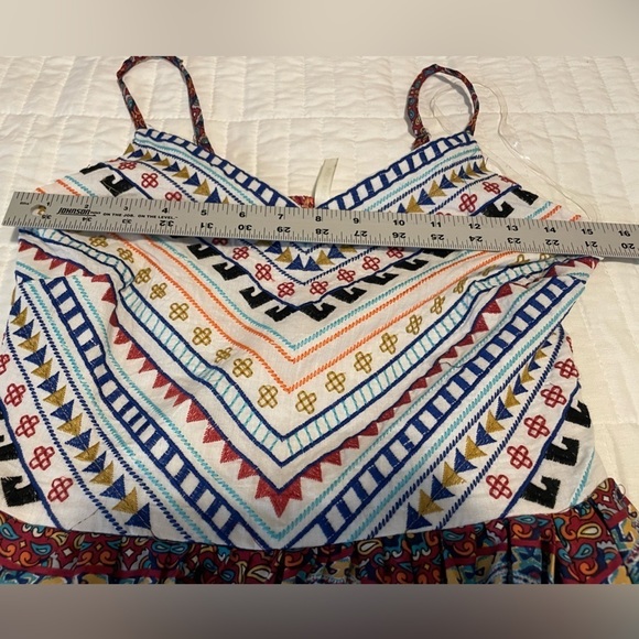 Moon Orchid Boho embroidered Maxi Dress Corset Top full skirt Flowy Bohemian  XS - Picture 12 of 12